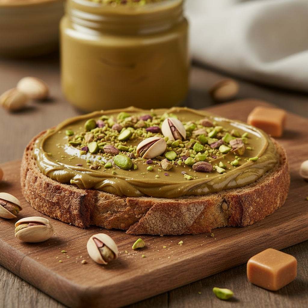 195g PEPE CARAMEL - Creamy pistachio butter with a soft caramel crunch